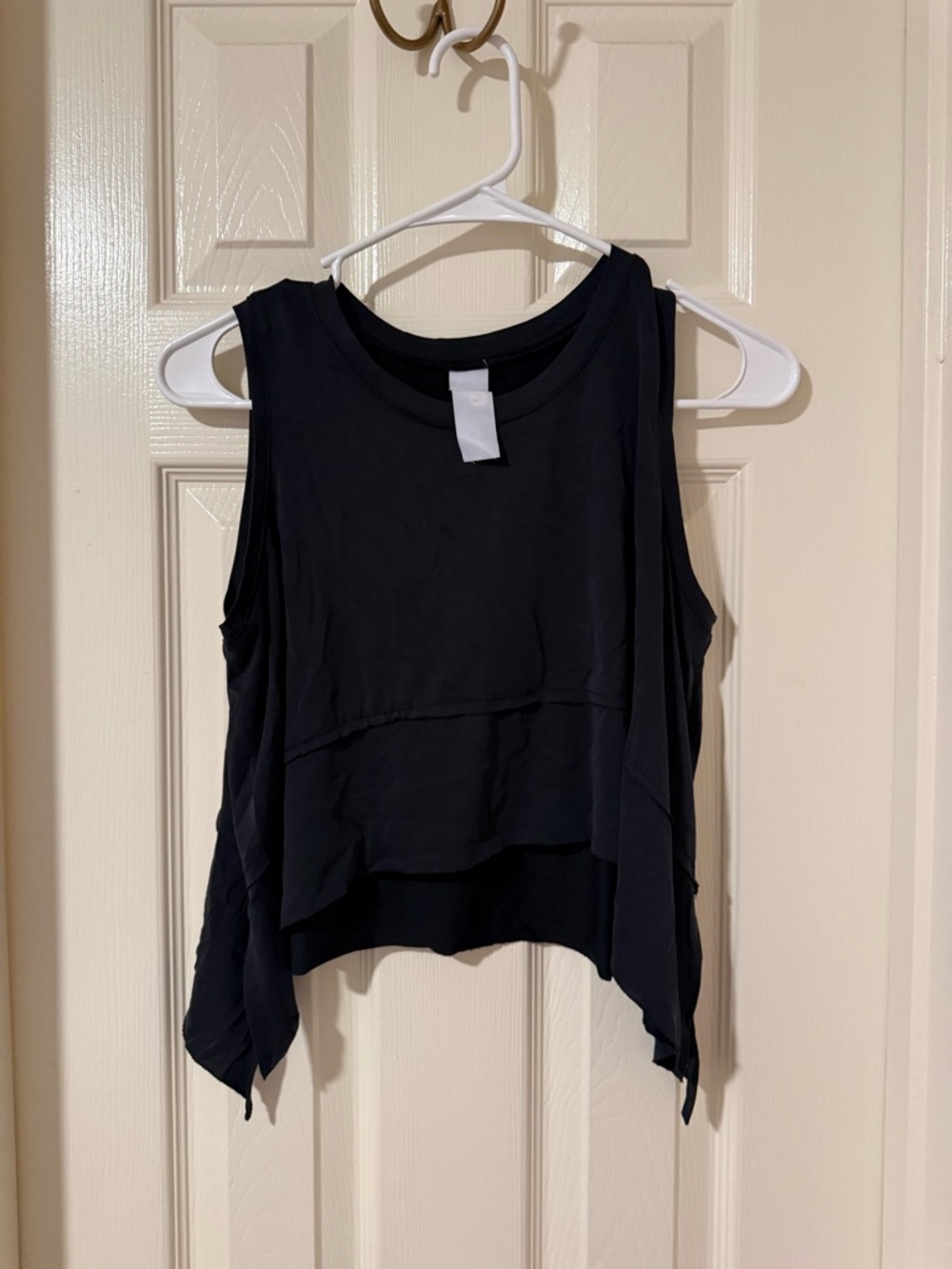 Black Layered Sleeveless Women's Top